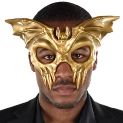 Hot Sale ✨ Gold Winged Skull Adult Mask by Amscan ⭐