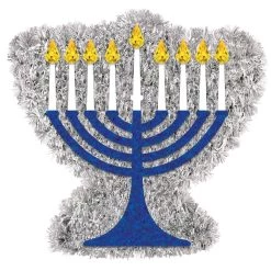 Coupon ⌛ Mini Tinsel Menorah Hanukkah Decoration by Amscan 🤩