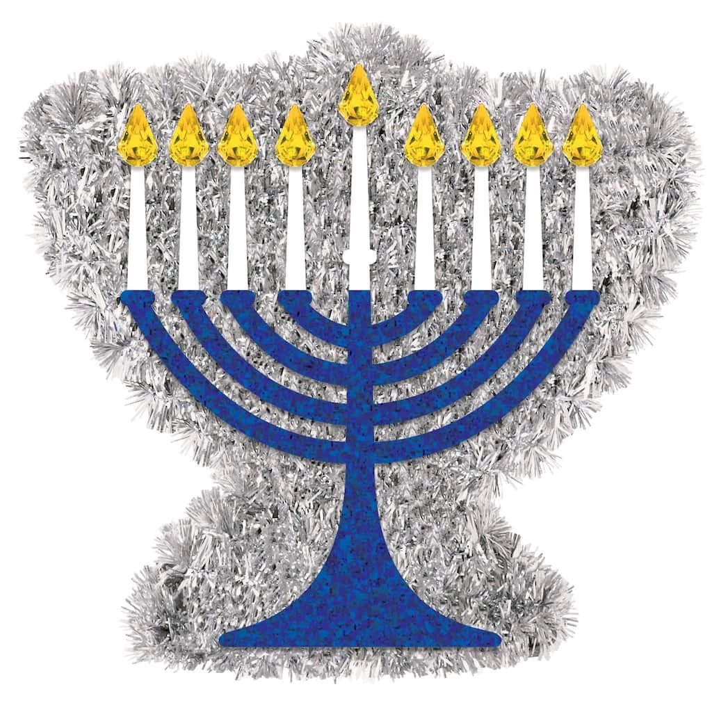 Coupon ⌛ Mini Tinsel Menorah Hanukkah Decoration by Amscan 🤩 1 Coupon ⌛ Mini Tinsel Menorah Hanukkah Decoration by Amscan 🤩