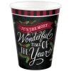 New 🌟 9oz. ❄ Christmas Most Wonderful Time Paper Cups, 54ct. by Amscan 🔔