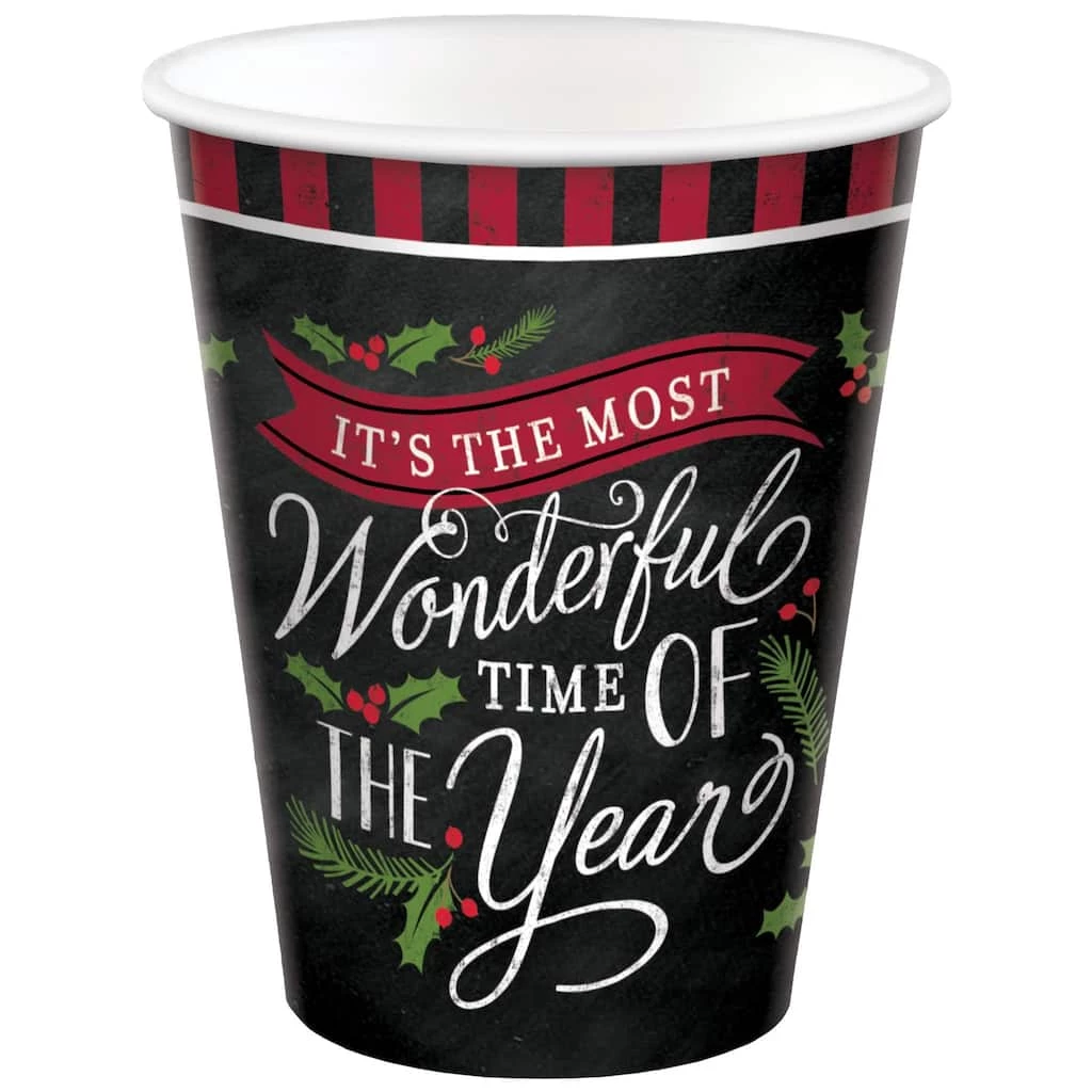 New π 9oz. β Christmas Most Wonderful Time Paper Cups, 54ct. by Amscan π 1 New π 9oz. β Christmas Most Wonderful Time Paper Cups, 54ct. by Amscan π