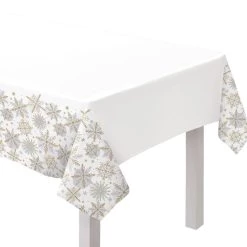 Outlet 😉 102" 🎅 Christmas Shining Snow Paper Table Cover by Amscan 😀