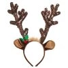 Hot Sale 🧨 Brown Sequin Reindeer Antler 🎅 Christmas Headband by Amscan 🛒