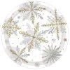 Best Pirce 🔔 7" Round Metallic 🔔 Christmas Shining Snow Paper Plates, 32ct. by Amscan 🛒