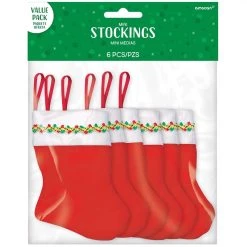 Best Pirce 💯 4" Mini 🎅 Christmas Stockings Value Pack by Amscan 🛒