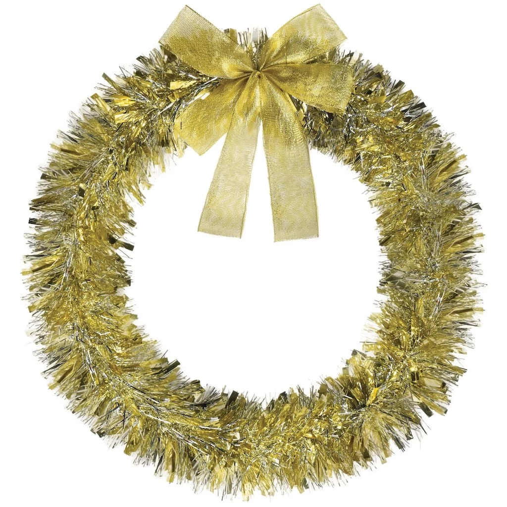 New π 16" Silver and Gold Tinsel π Christmas Wreath, 3ct. by Amscan π― 1 New π 16" Silver and Gold Tinsel π Christmas Wreath, 3ct. by Amscan π―