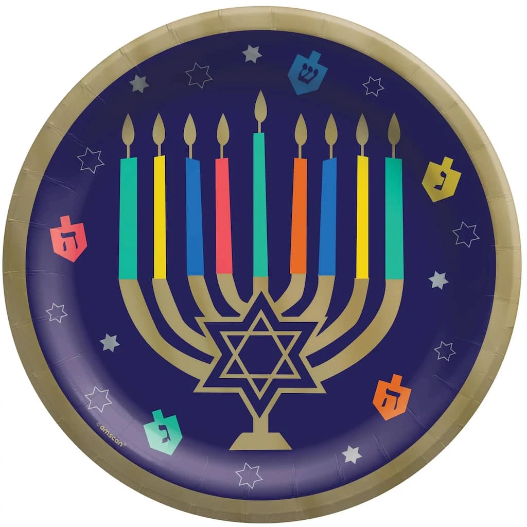 Cheap β 10" Hanukkah Joy Paper Plates, 40ct. by Amscan π 1 Cheap β 10" Hanukkah Joy Paper Plates, 40ct. by Amscan π